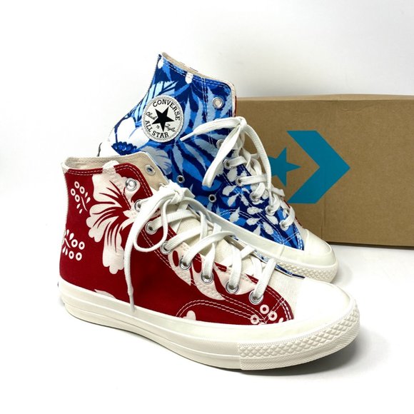 CONVERSE Women 170667C-RB  X BEYOND CTAS HI 70 Retro Alona Blue Red Canvas Sneak - Picture 9 of 11